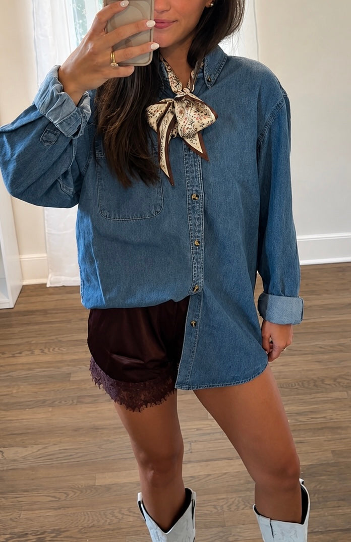 "Field Sketch" Denim Top