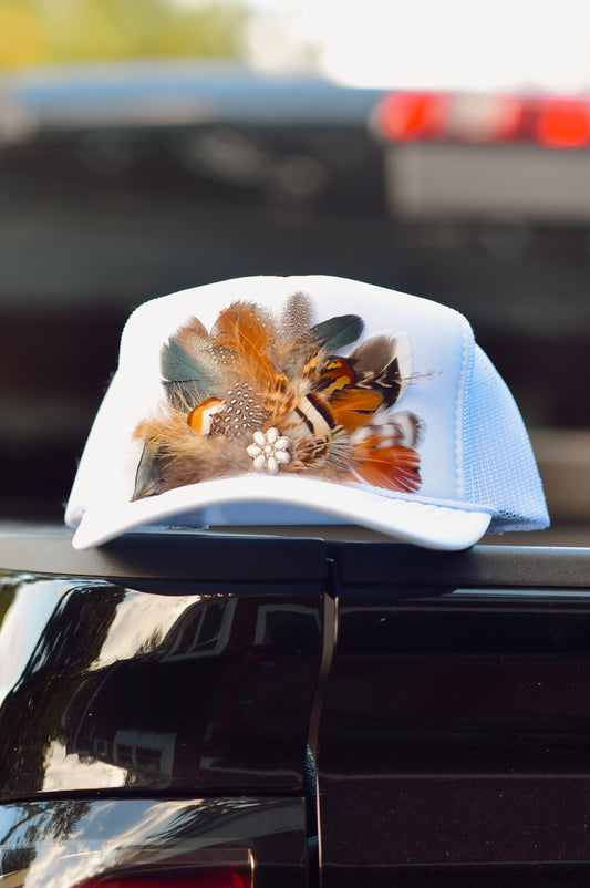 "Morning Pines" Feathered Trucker